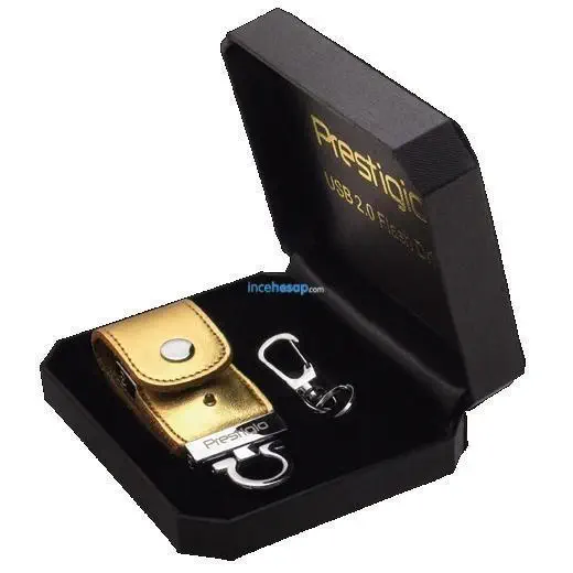 PRESTIGIO 4GB ALTIN SARI DERİ USB BELLEK 
