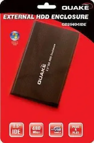 QUAKE GD25604 2.5 USB 2.0 IDE SİYAH HDD KUTUSU