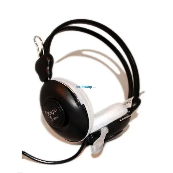 REXPO RH-34BW SİYAH BEYAZ MİKROFONLU KULAKLIK 