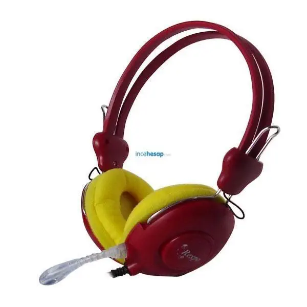 REXPO RH-34RY SARI KIRMIZI MİKROFONLU KULAKLIK 