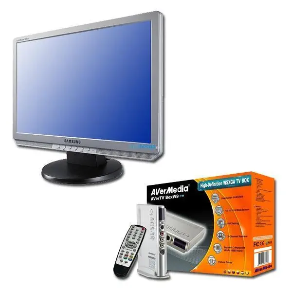 SAMSUNG 920LM MULTIMEDYA LCD MON. + AVERMEDIA TV BOX W9 TUNER