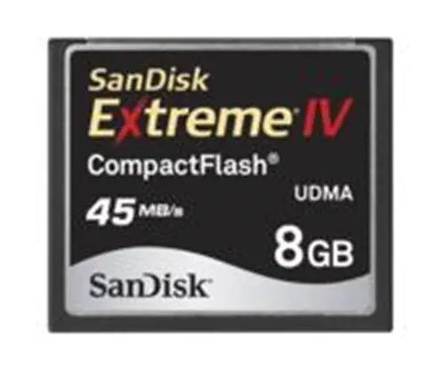 SANDISK 8 GB CF EXTREME IV COMPACT FLASH 