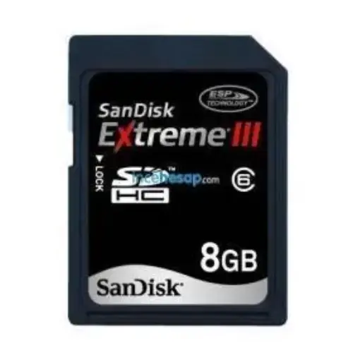 SANDISK 8 GB SD SECURE DIGITAL EXTREME III CARD 