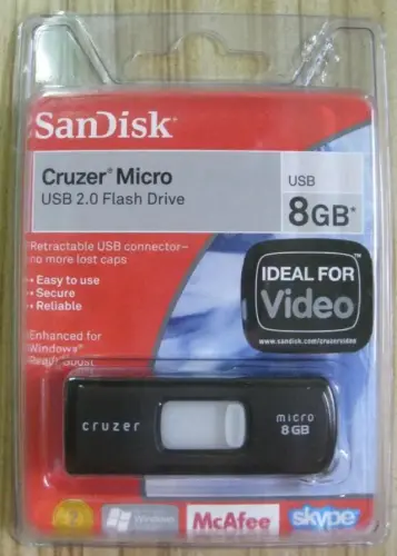 SANDISK 8 GB MICRO CRUZER U3 READY BOOST USB 2.0