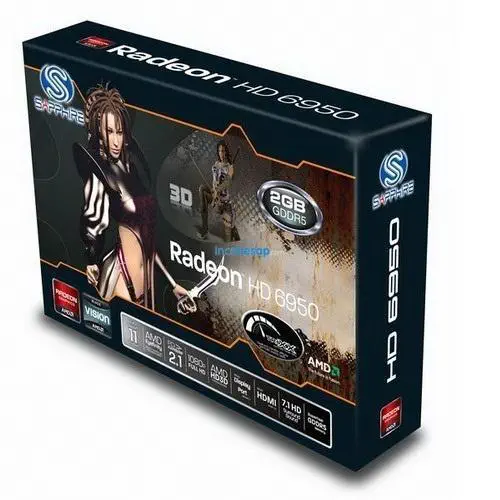 SAPPHIRE ATI HD6950 (256Bit)2GB DDR5 AVIVO 16X DP