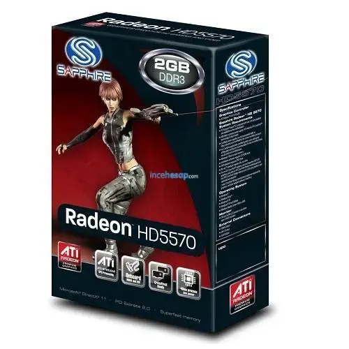 SAPPHIRE ATI HD5570(128BİT)2GB DDR3 AVIVO 16X
