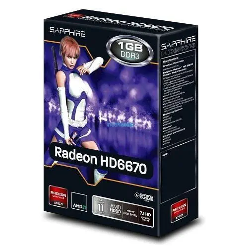 Sapphire Ati HD6670 (128 Bit) 1GB Ddr3 16X