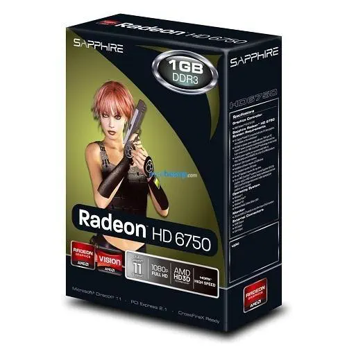 SAPPHIRE ATI HD6750 (128Bit) 1GB GDDR3 AVIVO16X