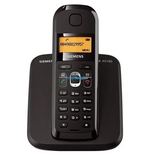 Siemens Gigaset AS-180 Dect Telefon Siyah