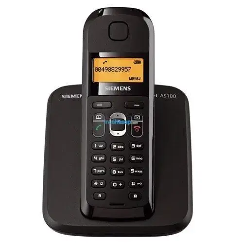 Siemens Gigaset AS-180 Dect Telefon Siyah
