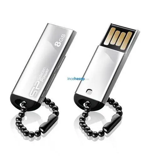 Silicon 8 GB USB 2.0 Touch 830 Silver