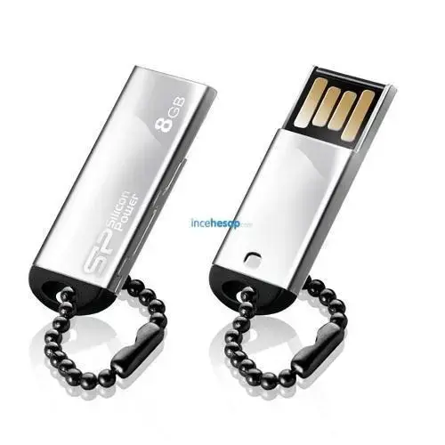 Silicon 8 GB USB 2.0 Touch 830 Silver