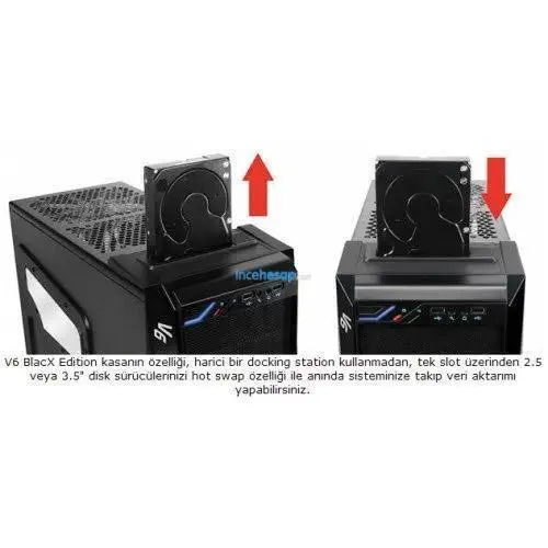 THERMALTAKE V6 BLACX SİYAH(VM100M1W2Z)