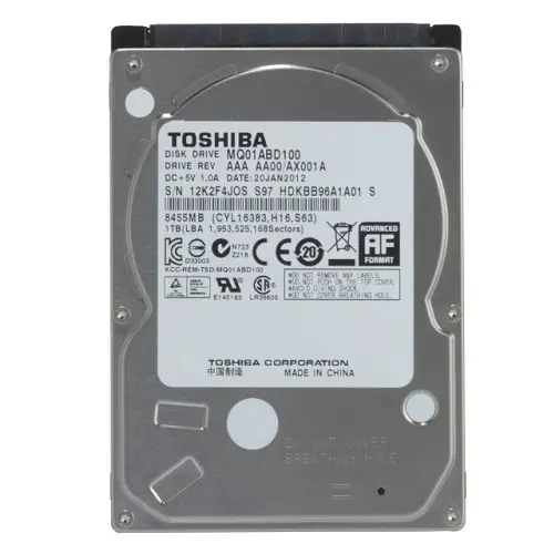 Toshiba 1 TB MQ01ABD100 8 Mb Sata 5400RPM Notebook Harddisk