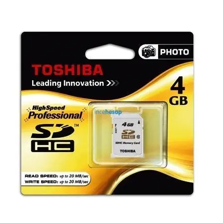 Toshiba 4 GB Secure Digital SDHC Class4 High Speed 