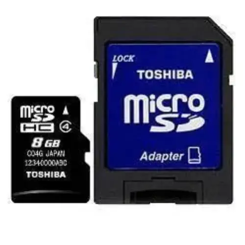 Toshiba 8 GB Micro SD (CLASS-4 High Speed Adaptör)