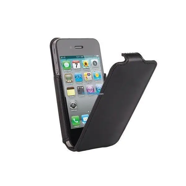 IPHONE 4 SİYAH DİK KAPAKLI KILIF T-CASE