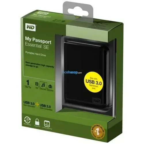 1 TB (2.5) USB3.0 WES.DIG.MY PASSPORT ESS. SE2 SYH