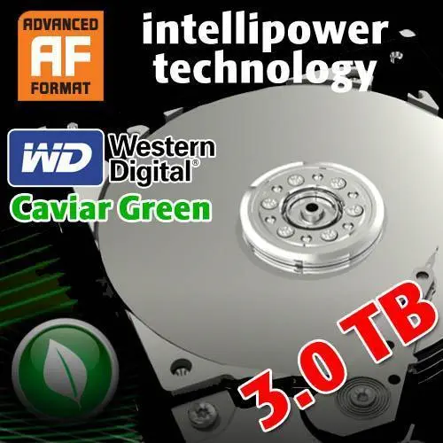 WD Green 3 TB Intellipower 64 Mb Hard Disk (WD30EZRX)