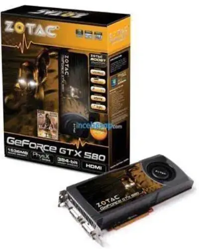 ZOTAC GTX580 (384BİT) 1536MB DDR5 TV DUAL DVI