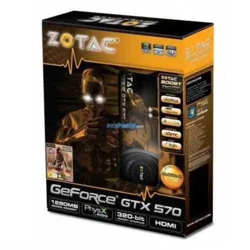 ZOTAC GTX570 (320BİT) 1280MB DDR5 TV DUAL DVI