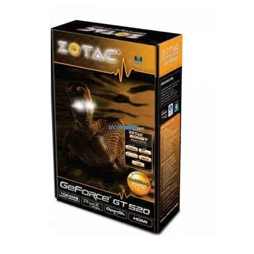 ZOTAC GT 520 (64BİT) 1GB GDDR3 V DUAL DVI