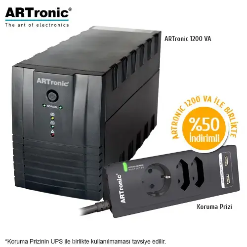 Artronic Art 1200VA Kgk 3PC 7 Dak. USB F/m  Koruma 