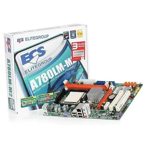 ECS A780LM-M2 AM3 760G DDR3 VGA+LAN+SES 16X