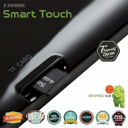 Ezcool Smart Touch 7 inch Kapasitif Ekran 8 GB (HEDİYELİ) Tablet Pc