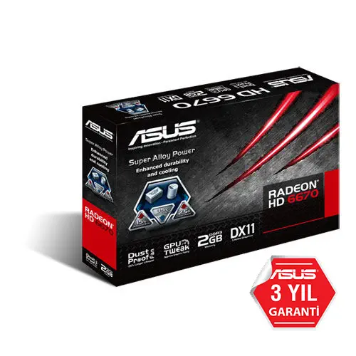 ASUS HD6670 2GB 128Bit DDR3 DVI/HDMI 16x