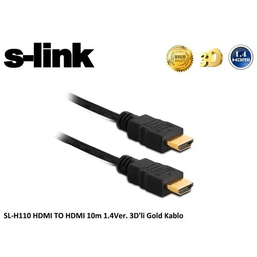 S-link SL-H110 HDMI Kablo 1.4v 3D 10 Metre