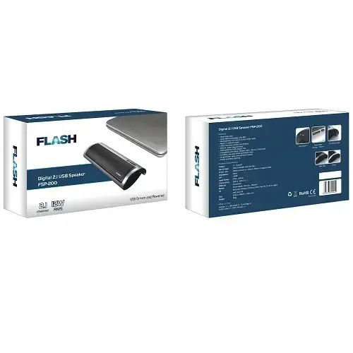 FLASH FSP-200-G Pc Usb 2.1 Digital Hoparlör Gümüş