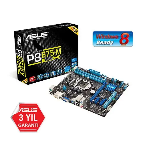 Asus P8B75-M LX B75 DDR3 DVI SATA3 USB3 1155p 16x