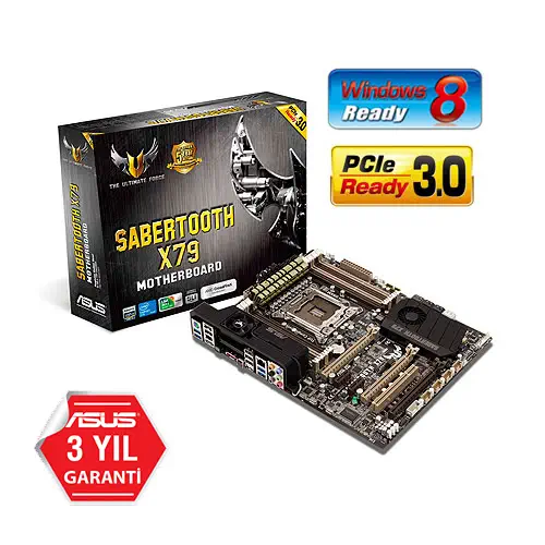 Asus Sabertooth X79 DDR3 Ses GLAN Sata3 USB3 16x
