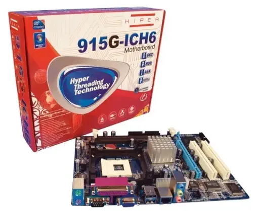 Hiper I915G DDR2 VGA+SES+LAN SATA 16X 478p