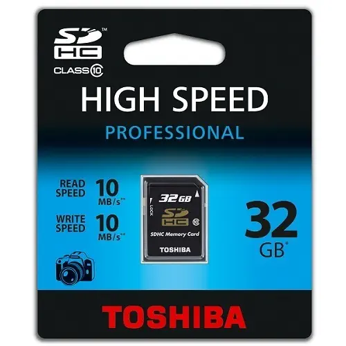 Toshiba 32 GB Secure Digital SDHC CLASS10 