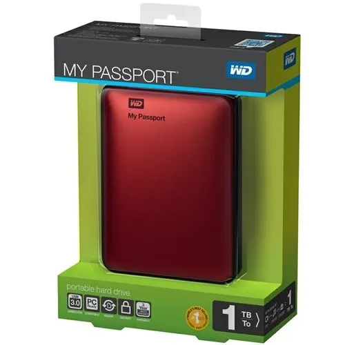 WD 1Tb 2.5″ My Passport SE USB3.0 Kırmızı WDBBEP0010BRD-EESN