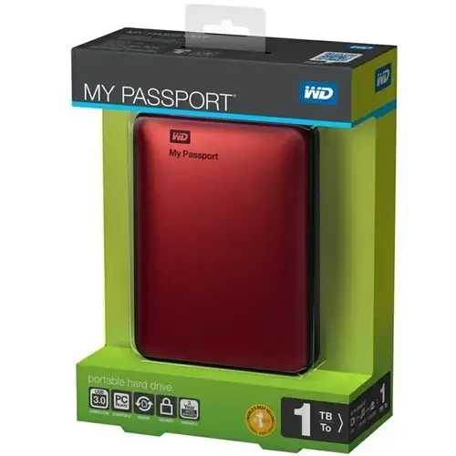 WD 1Tb 2.5″ My Passport SE USB3.0 Kırmızı WDBBEP0010BRD-EESN