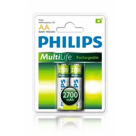 Philips 2700 MAH Şarj Edilebilir AAA Kalem Pil 2`li