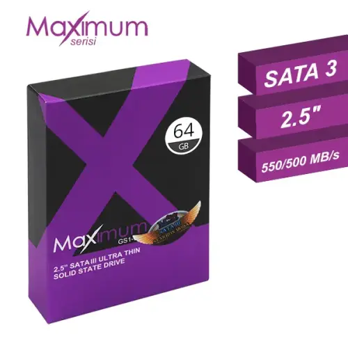 Maximum 64Gb Sata3 Senkron Ssd Disk (550/500)