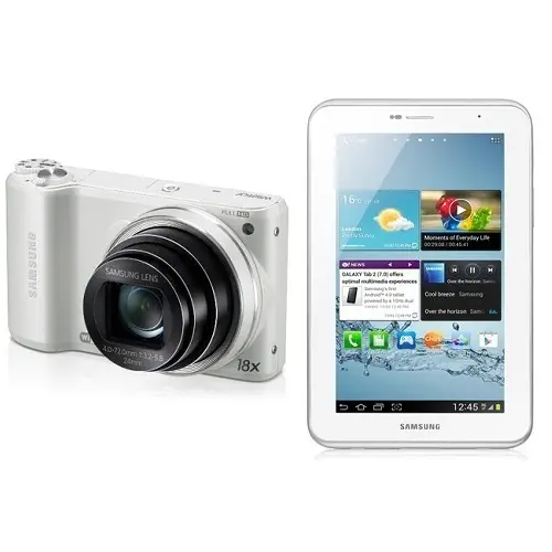 Samsung WB250F 16.4 MP Kamera + Galaxy Tab2 Beyaz Tablet (İkisi Birarada)