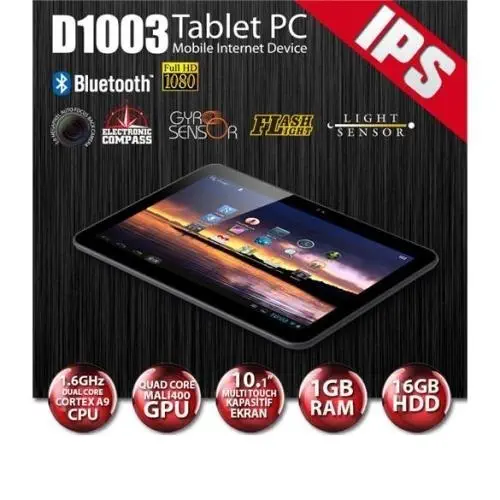 Artes D1003 16GB 1GB 10.1″ Wi-Fi Android 4.1 Tablet