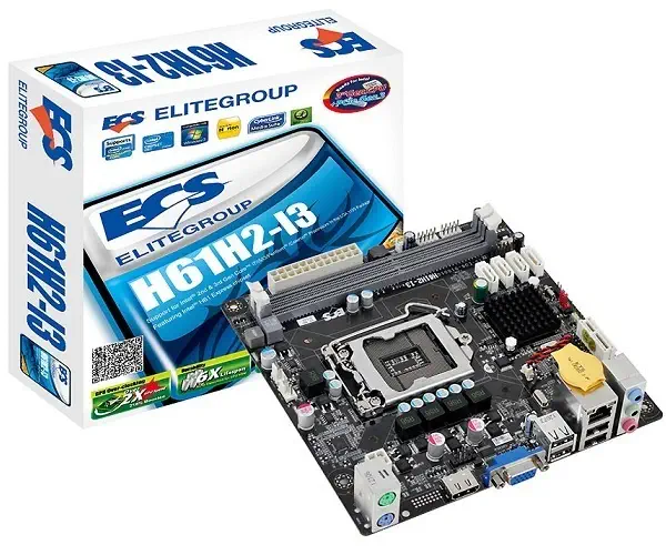 Ecs H61H2-I3 H61 Ddr3 Ses+Vga+Glan+Sata3 16x