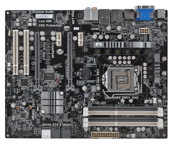 Ecs Z77H2-A2X Deluxe Ddr3 Ses+Vga+Glan Sata3 16x