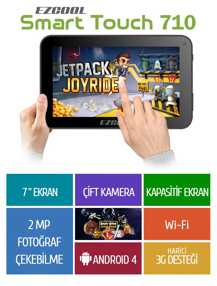Ezcool Smart Touch 710 4GB DualCam 7″ Siyah Tablet