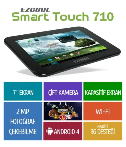 Ezcool Smart Touch 710 4GB DualCam 7″ Siyah Tablet
