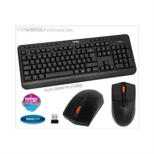 Frisby FK-W92QU Kablosuz Klavye Mouse Set