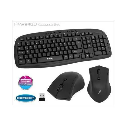 Frisby FK-W94QU Kablosuz Klavye Mouse Set