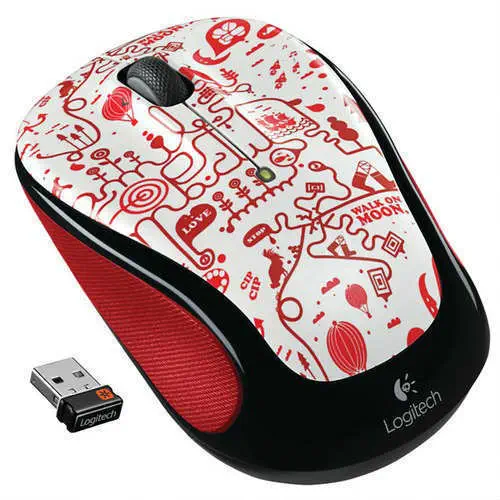 Logitech M325 910-003014 Red Smile USB Mouse