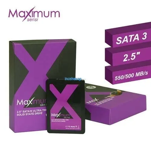 Maximum 128 GB Sata3 Senkron Ssd (550/500)